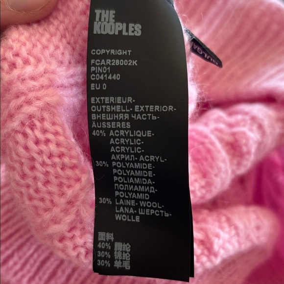 THE KOOPLES Pink cable-knit wool-blend cardigan - Picture 10 of 10